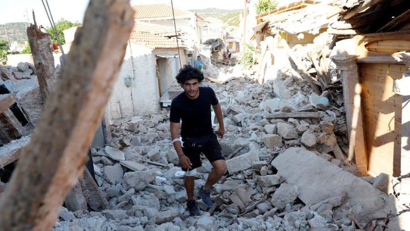 Así quedó un pueblo de la isla griega de Lesbos después de un fuerte terremoto