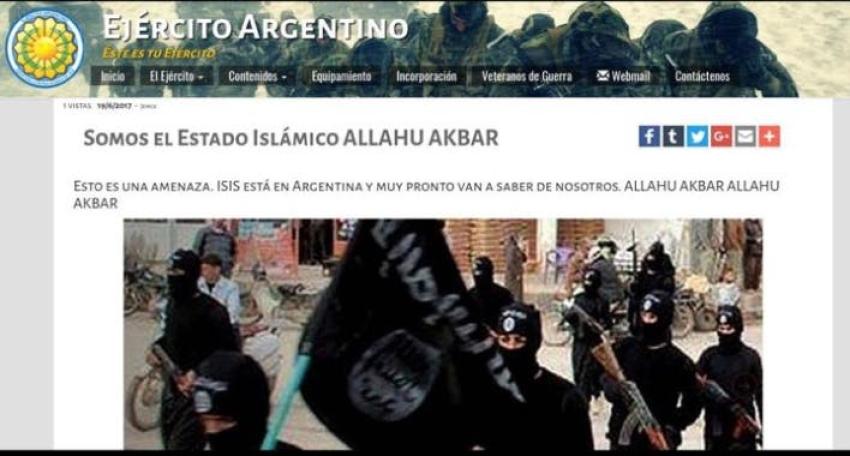 Hackean web del ejército argentino con mensajes de Estado Islámico