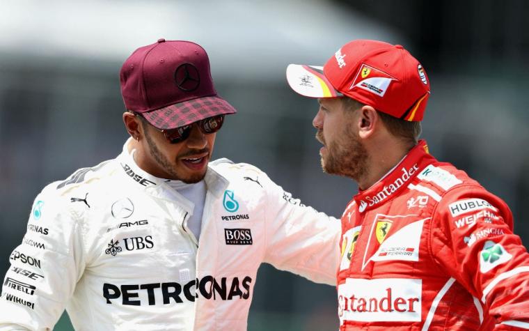 [VIDEO] La "pelea" en plena carrera entre Hamilton y Vettel en la Fórmula 1