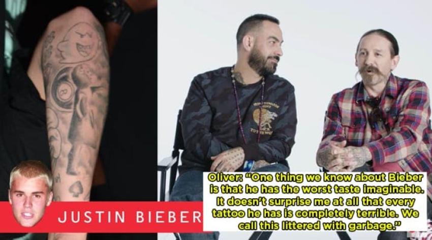 Los afilados comentarios de estos expertos tatuadores sobre los tatuajes de Justin Bieber y Rihanna