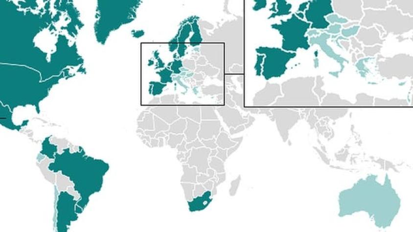 El mapa que muestra de los 23 países que han legalizado el matrimonio gay en el mundo
