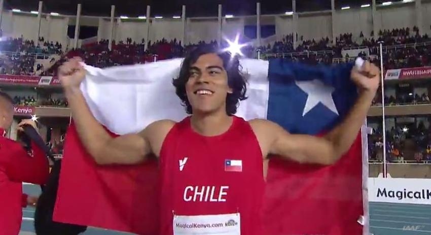 Atleta chileno Claudio Romero logra oro en Lanzamiento de Disco en Mundial Sub 18 de Nairobi