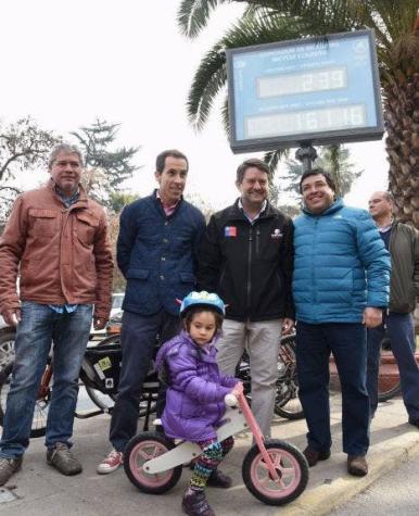 Santiago: inauguran los primeros contadores externos de bicicletas
