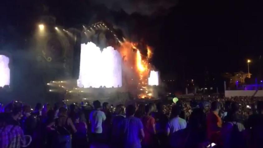 Incendio en festival 'Tomorrowland' obliga a evacuar a 20 mil personas