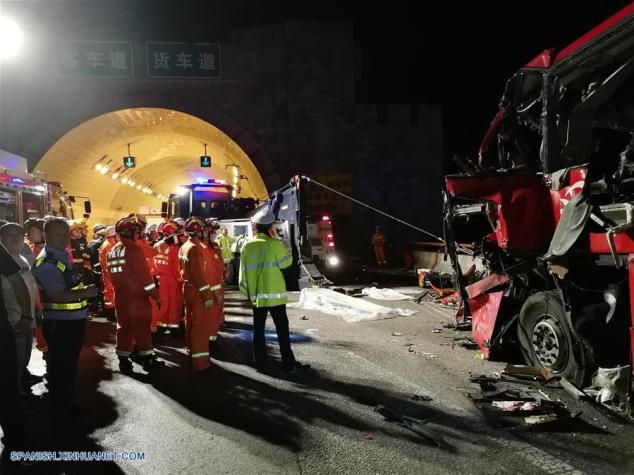 Al menos menos 36 muertos tras accidente de autobús en el norte de China