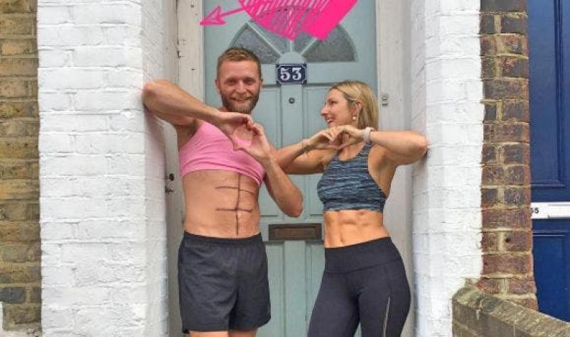 [FOTOS] La disparatada parodia de un hombre a la cuenta fitness de su pareja en Instagram