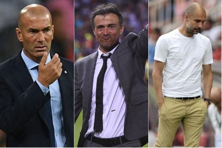 Zidane, Luis Enrique y Guardiola, nominados a mejor entrenador del año por la FIFA