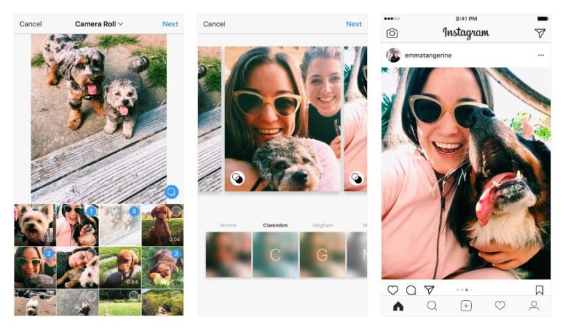 Instagram actualiza sus funciones al subir fotos múltiples: podrán ser verticales u horizontales