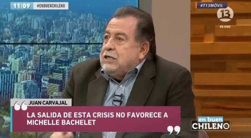 [VIDEO] Juan Carvajal: "La salida de esta crisis no favorece a Bachelet"