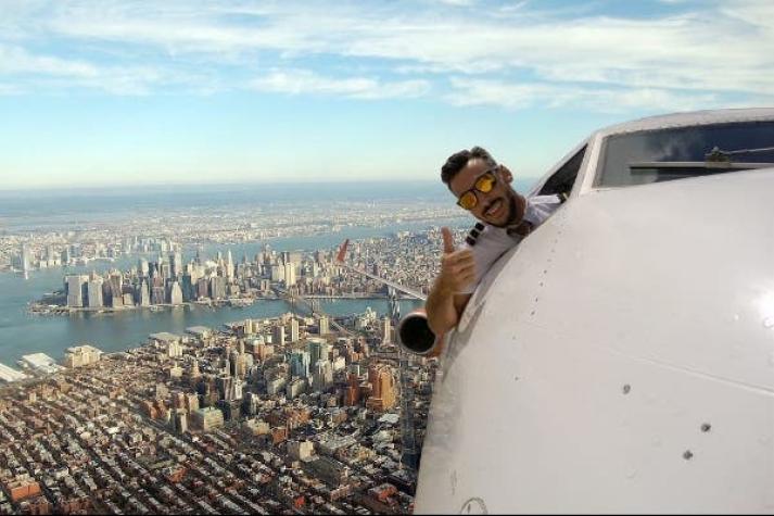 ¿Verdad o photoshop? Las selfies de un piloto que intrigan a sus seguidores de Instagram