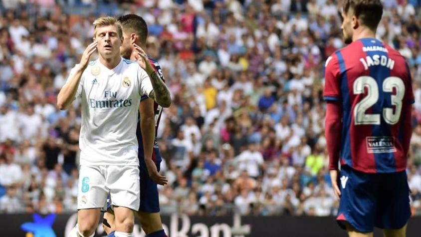 Real Madrid falla en su objetivo de ser líder al lograr opaco empate ante Levante