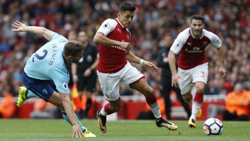 Buen regreso: Alexis Sánchez juega en goleada del Arsenal sobre Bournemouth