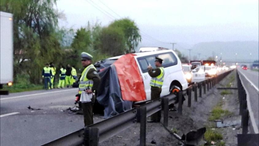 Fatal accidente en Ruta 5 Norte deja cuatro fallecidos