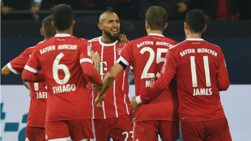 Arturo Vidal aporta un tanto en goleada del Bayern Münich sobre Schalke 04