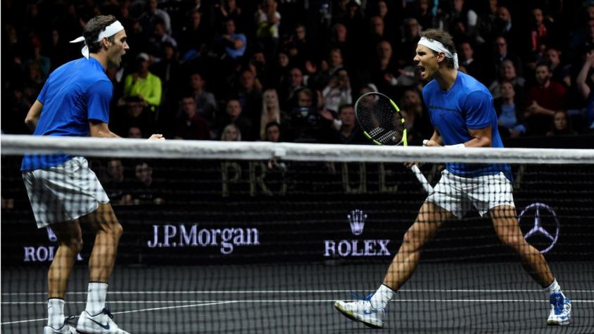 Roger Federer y Rafael Nadal juegan juntos en dobles por primera vez en la Laver Cup