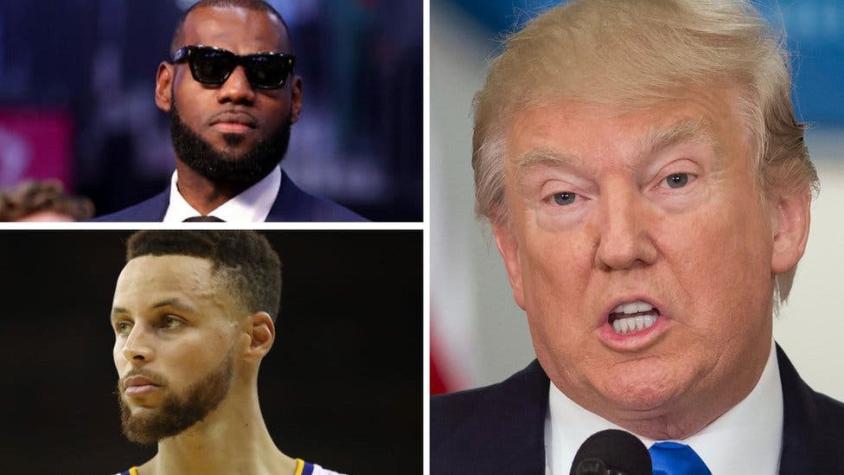 Donald Trump se enfrenta a estrellas del deporte como Stephen Curry y LeBron James de la NBA