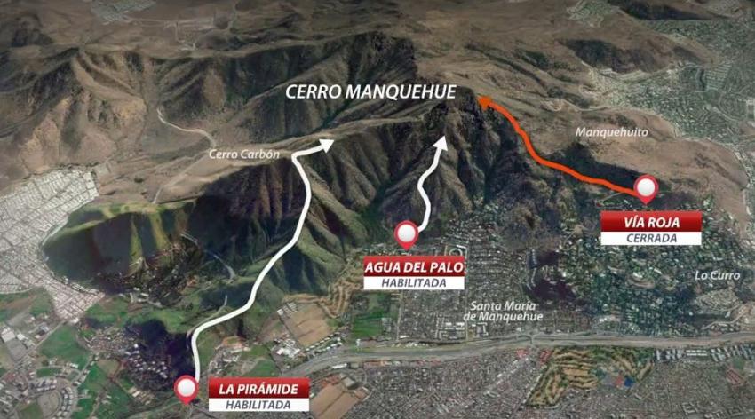 [VIDEO] Cierran vía de acceso a Cerro Manquehue