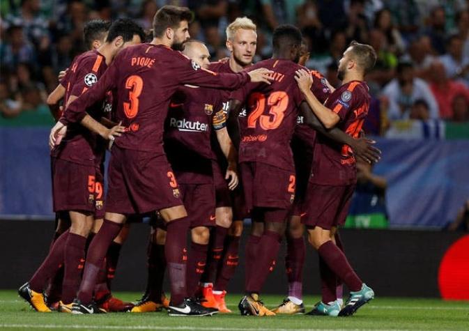 FC Barcelona vence a Sporting y lidera en solitario el Grupo D de la Champions