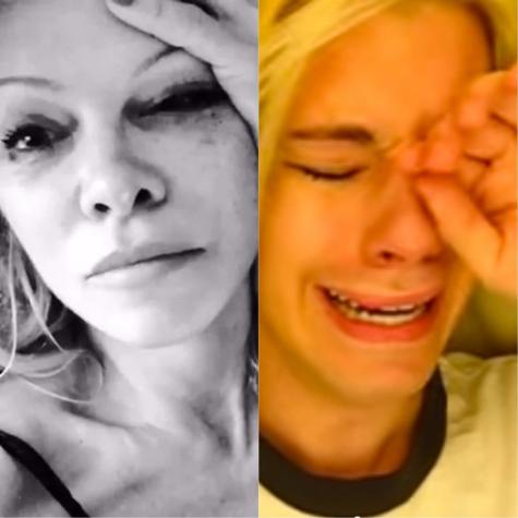 Pamela Anderson llora por la muerte de Hugh Hefner en extraño video a lo "Leave Britney alone"