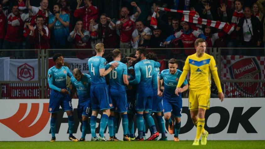 Arsenal vence al BATE sin Alexis Sánchez y mantiene campaña perfecta en Europa League