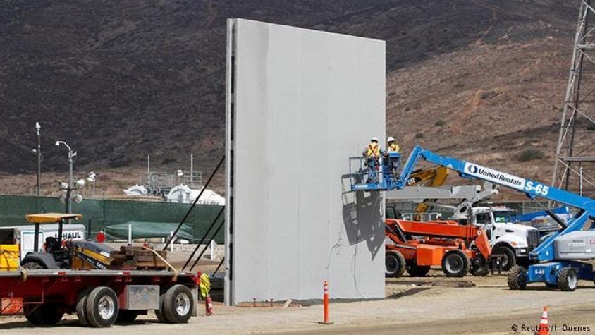 Casi listos los prototipos del muro fronterizo