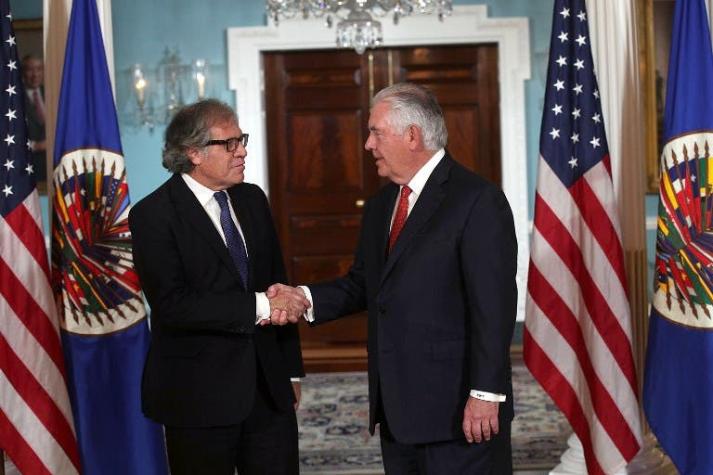 Secretario de Estado de Estados Unidos conversa con Almagro sobre elecciones en Venezuela