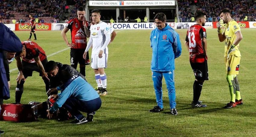 [VIDEO] Así fue la dura caída de Paulo Magalhaes en duelo de Copa Chile