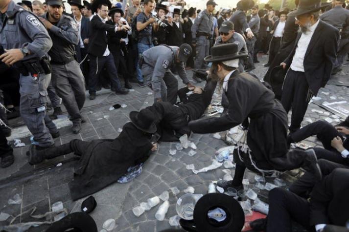 Judíos ultraortodoxos protestan en Jerusalén contra el servicio militar obligatorio