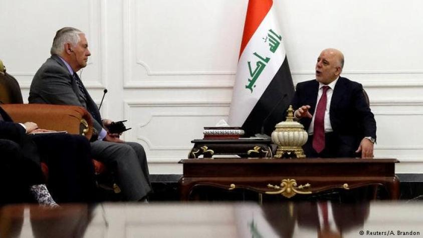 Tillerson apoya la unidad de Irak en visita a Bagdad