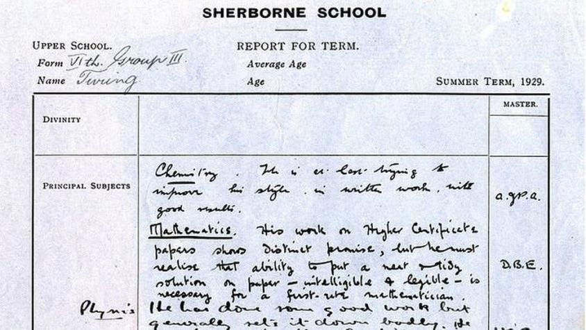 La libreta de notas del genio matemático Alan Turing era toda una vergüenza académica