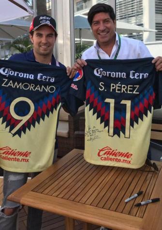 [FOTOS] Iván Zamorano comparte con Sergio Pérez, piloto mexicano de Fórmula 1
