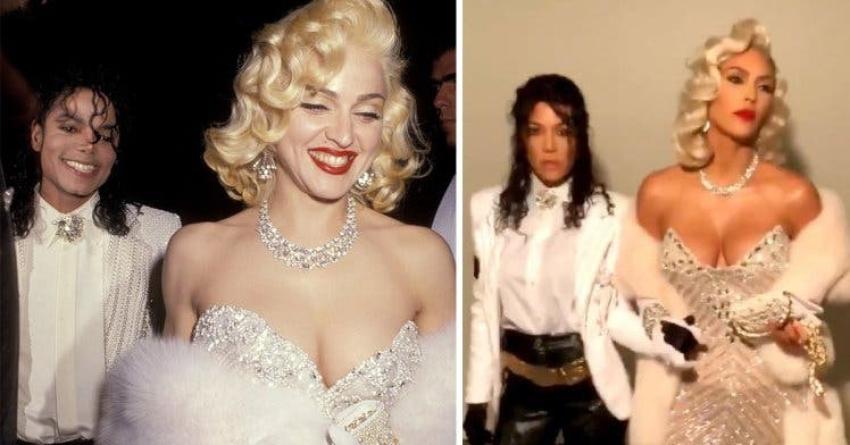 Hermanas Kardashian sorprenden con disfraz de Michael Jackson y Madonna  (VIDEO)