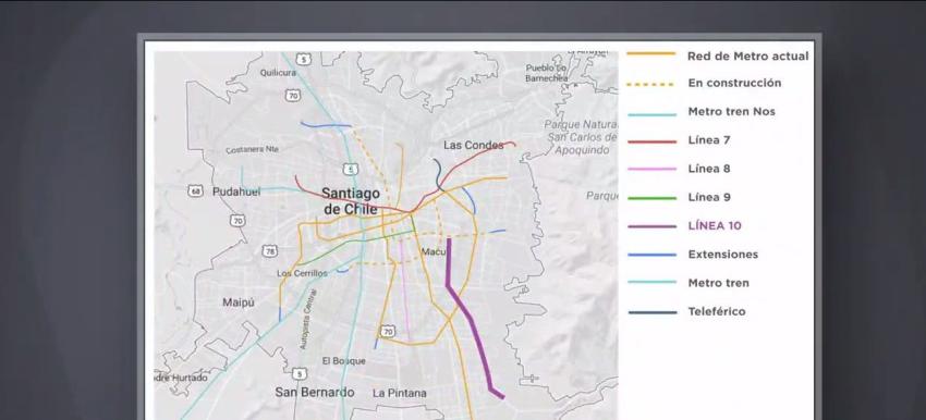 [VIDEO] Piñera propone construcción de Línea 10 del Metro