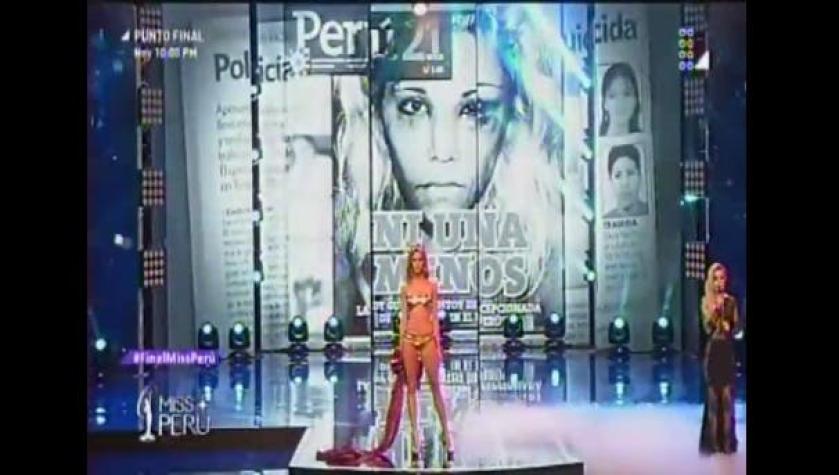 Candidatas a Miss Perú cambian sus medidas para informar cifras de violencia de género