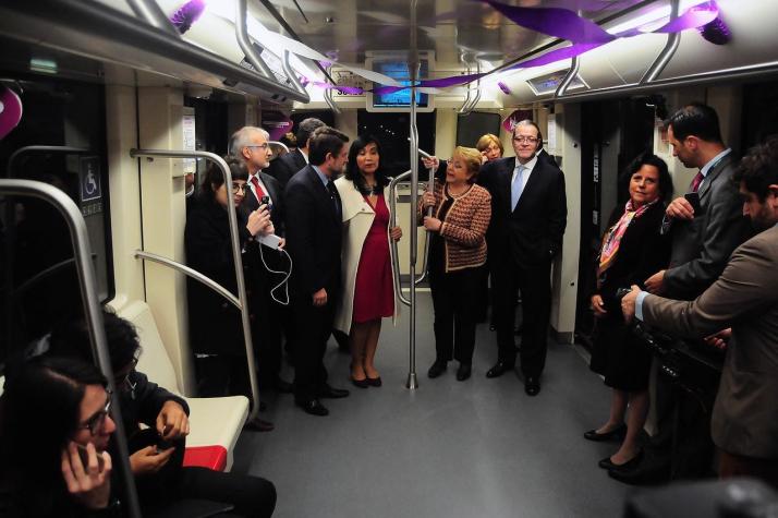 Bachelet inaugura Línea 6 del Metro que abrirá sus puertas al público a las 16:00 horas