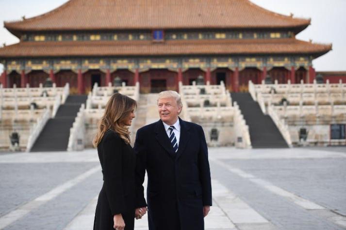 Trump llega a China en una gira dominada por la tensión con Corea del Norte