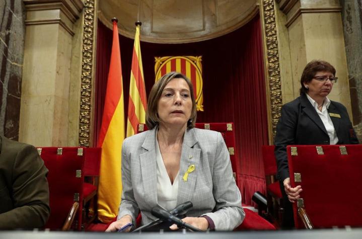 Presidenta del parlamento catalán acepta aplicación del artículo 155 en Cataluña
