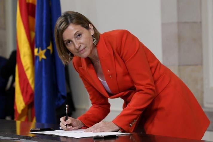 Presidenta del Parlamento catalán irá a prisión hasta que pague fianza