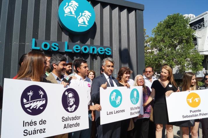 Enríquez-Ominami propone cambiar nombre de estación "Los Leones" por "Michelle Bachelet"