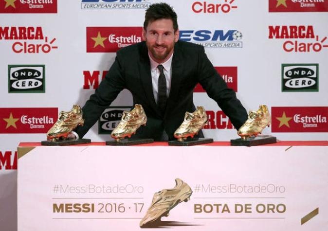 Un Messi en continuo crecimiento recibe su cuarta Bota de Oro