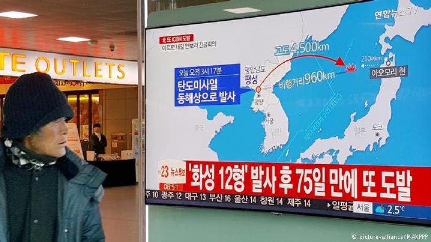 Corea del Sur duda de éxito de nuevo test de misil norcoreano