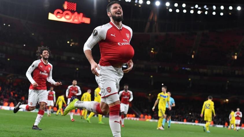 Arsenal se da un paseo en Europa League ante BATE sin Alexis Sánchez
