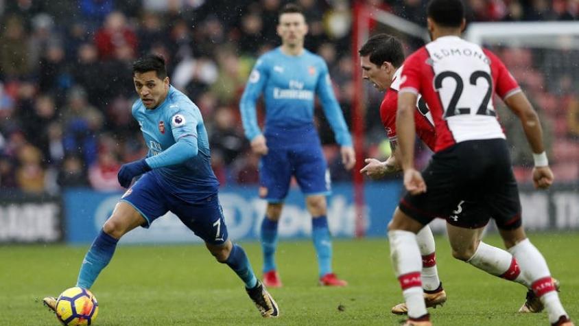 Alexis Sánchez aporta en empate sobre la hora del Arsenal ante el Southampton
