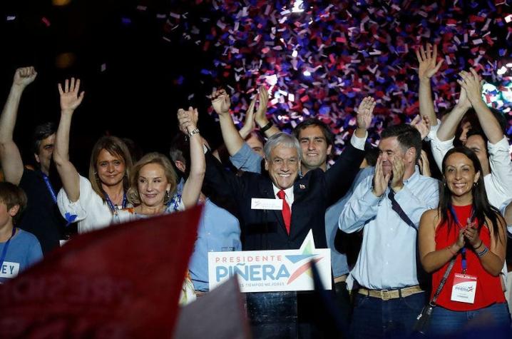 Sebastián Piñera llama a la unidad en su primer discurso como presidente electo