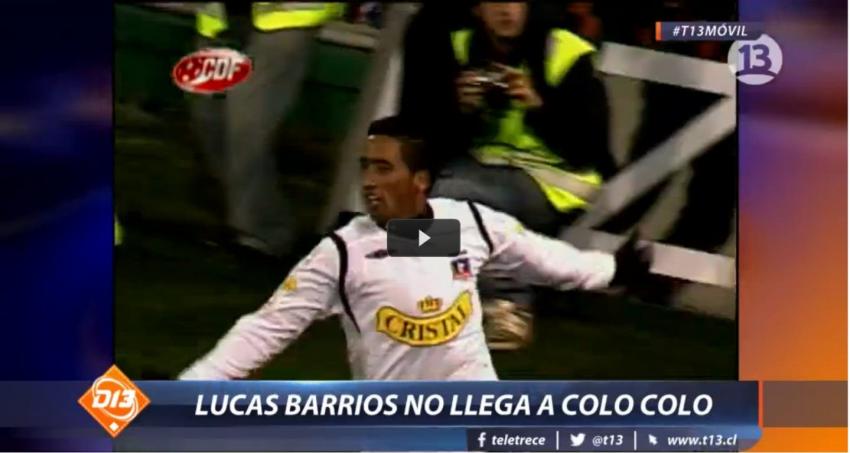 [VIDEO] Lucas Barrios se aleja de Colo Colo