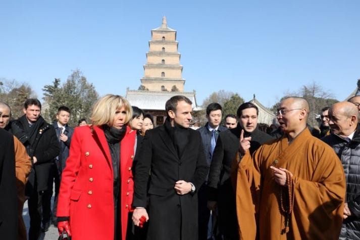 Macron inicia su visita a China por la ruta de la seda