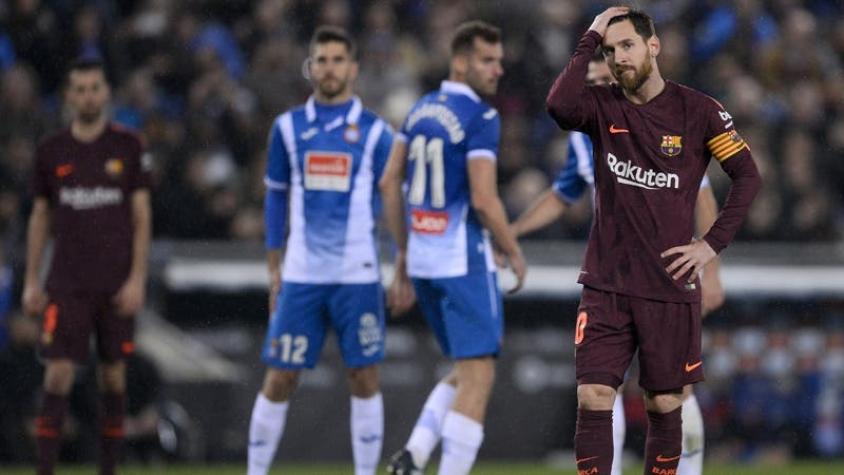 Barcelona cae sobre la hora ante Espanyol en clásico donde Messi desperdició un penal