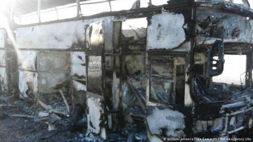 Más de 50 muertos en el incendio de un autobús en Kazajistán