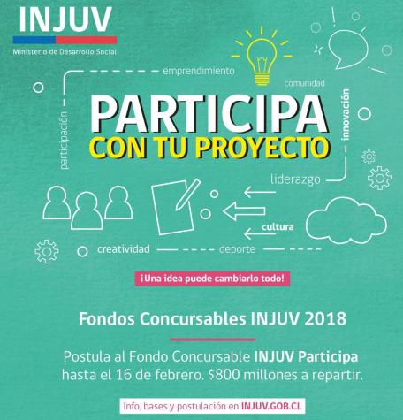 #Participa2018: Revisa cómo postular a fondo del Injuv para iniciativas juveniles