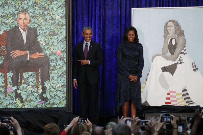 Revelan los retratos oficiales de los Obama en la National Portrait Gallery